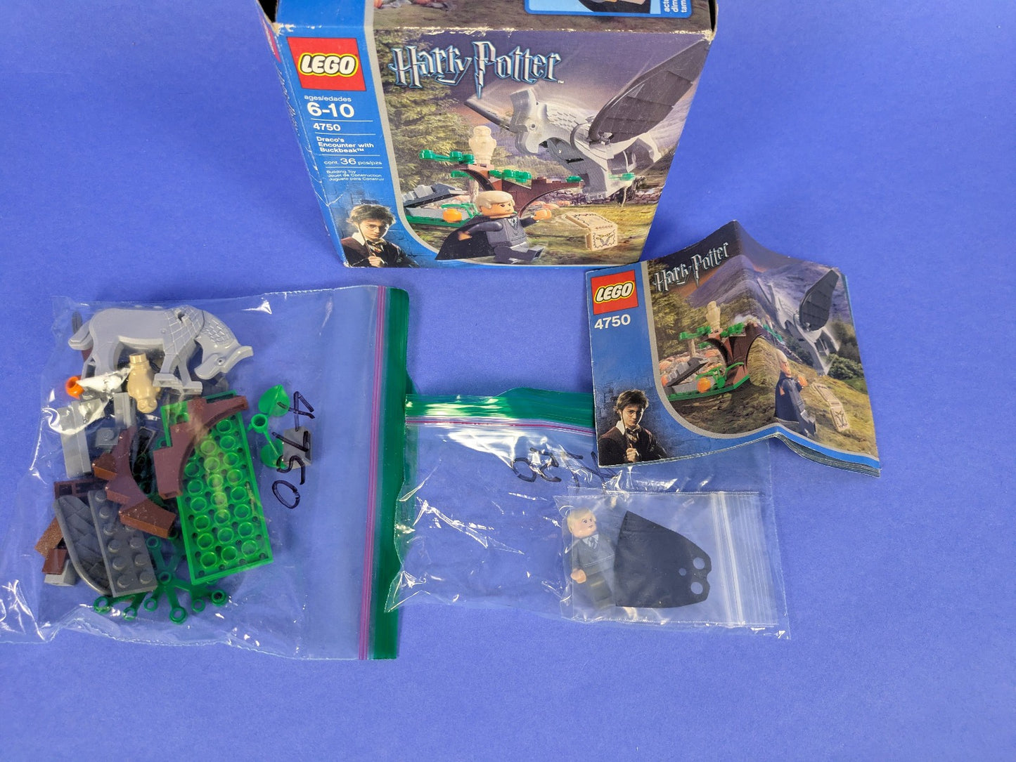 Lego Harry Potter: Draco's Encounter with Buckbeak Set 4750 Complete Set
