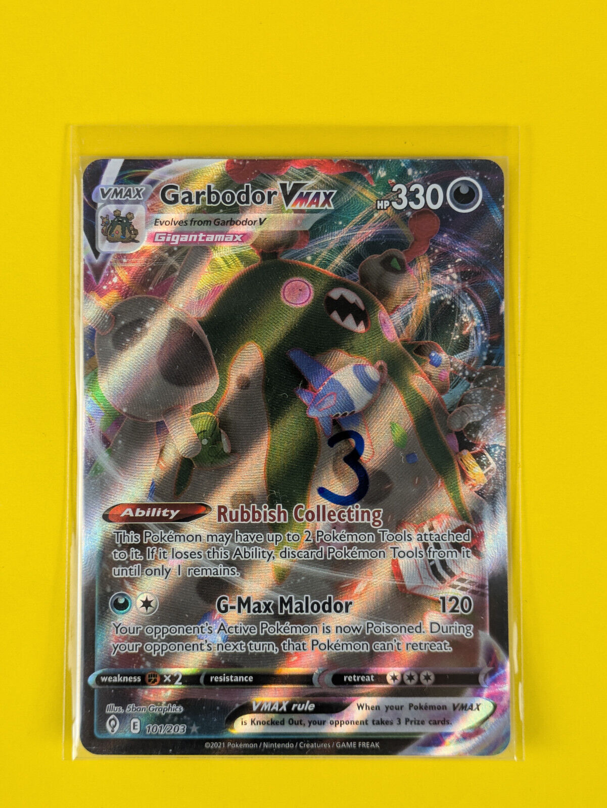 Garbodor VMAX - 101/203 - Ultra Rare Evolving Skies - Pokemon Card - NM