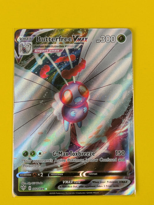Butterfree VMAX - 002/189 - Ultra Rare Darkness Ablaze - Pokemon Card - NM