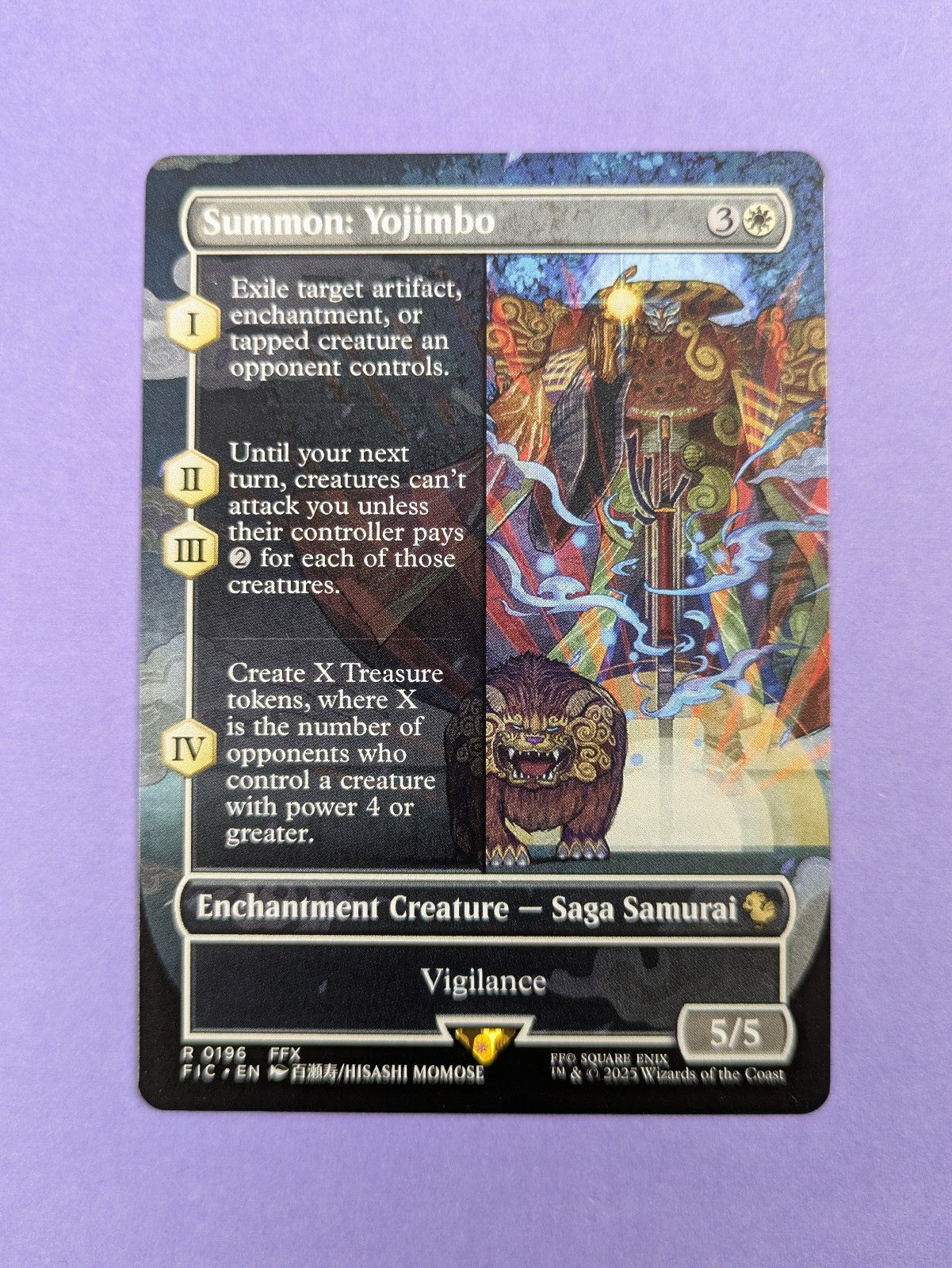 MTG Magic: FINAL FANTASY: Commander: Summon: Yojimbo #0196 Rare - NM