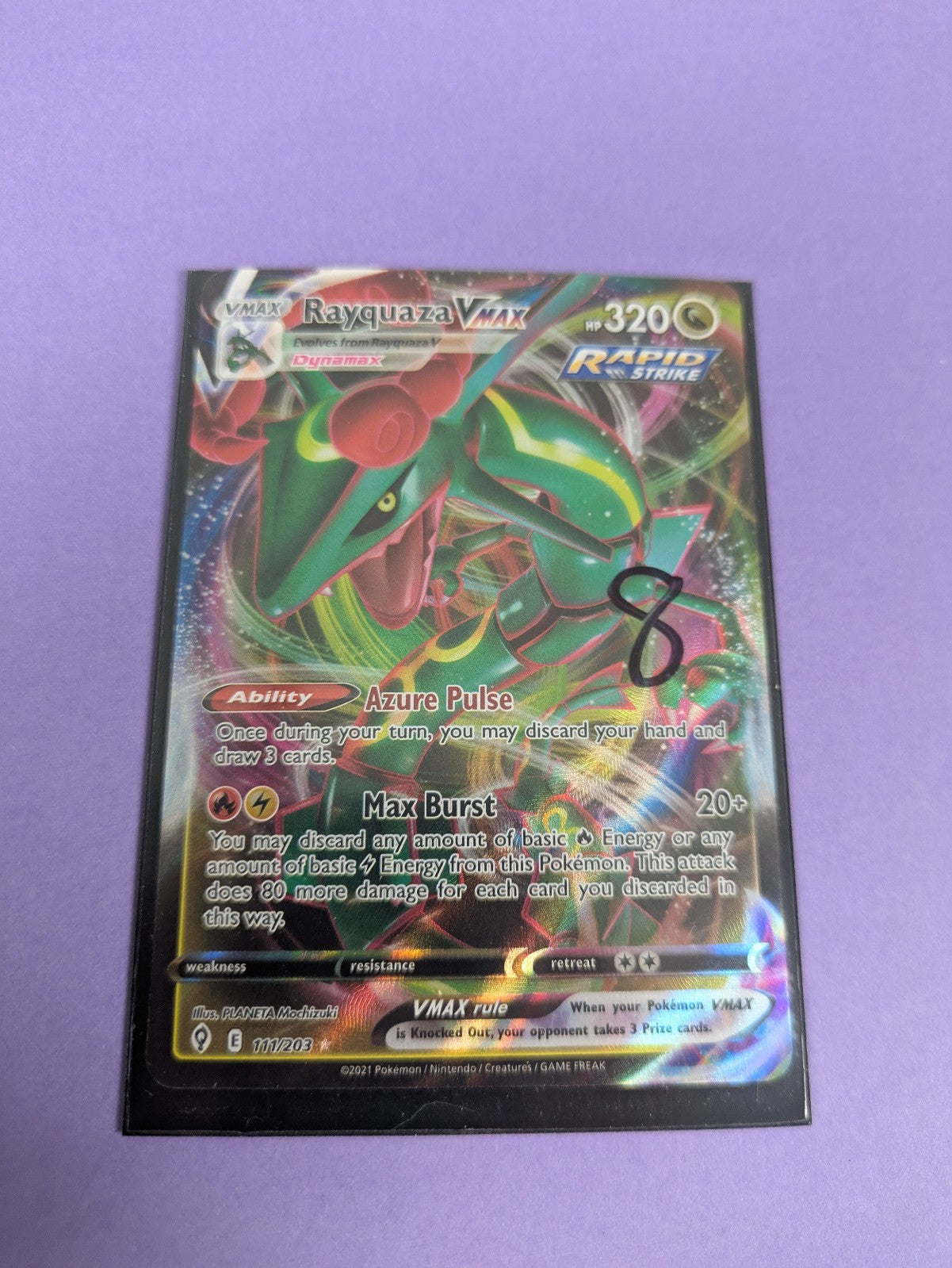 Rayquaza VMAX - 111/203 - Ultra Rare Evolving Skies - Pokemon Card - NM