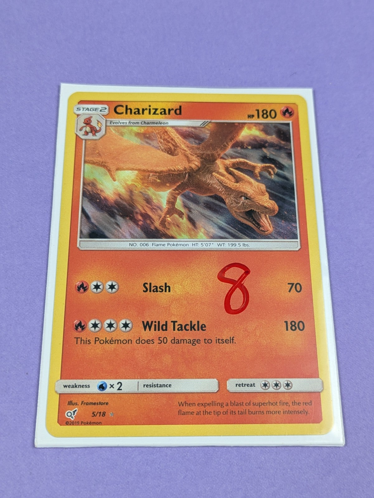 Charizard - 5/18 - Rare Holo Detective Pikachu - Pokemon Card - NM