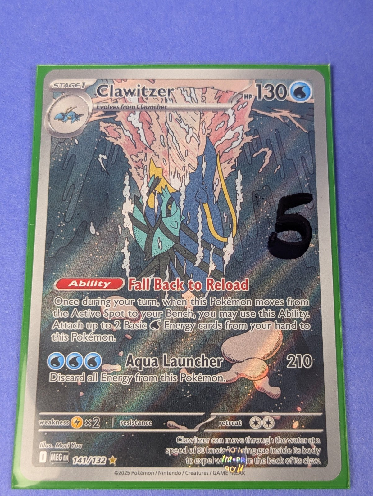 Clawitzer - 141/132 - Illustration Rare Mega Evolution - Pokemon Card - NM