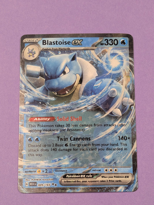 Blastoise ex - 009/165 - Double Rare Scarlet & Violet: 151- Pokemon Card - NM