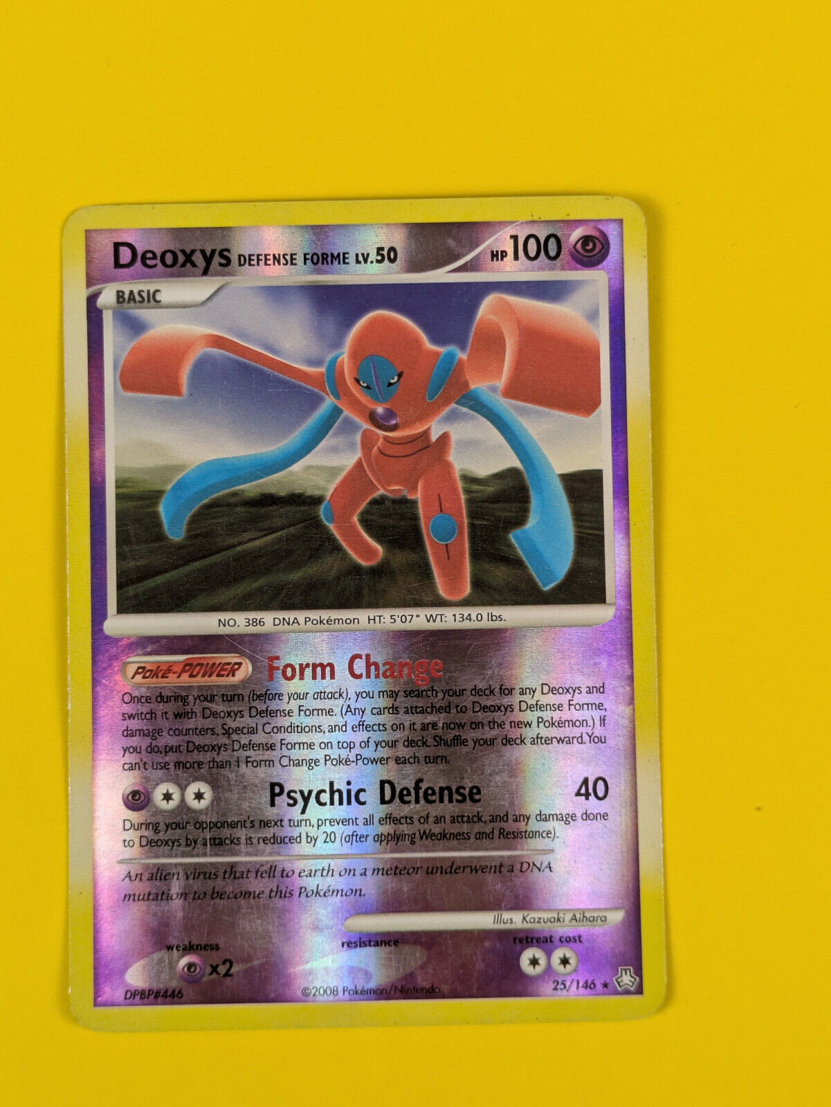 Deoxys Defense Forme - 25/146 - Rare Reverse Holo Legends Awakened Pokemon - LP