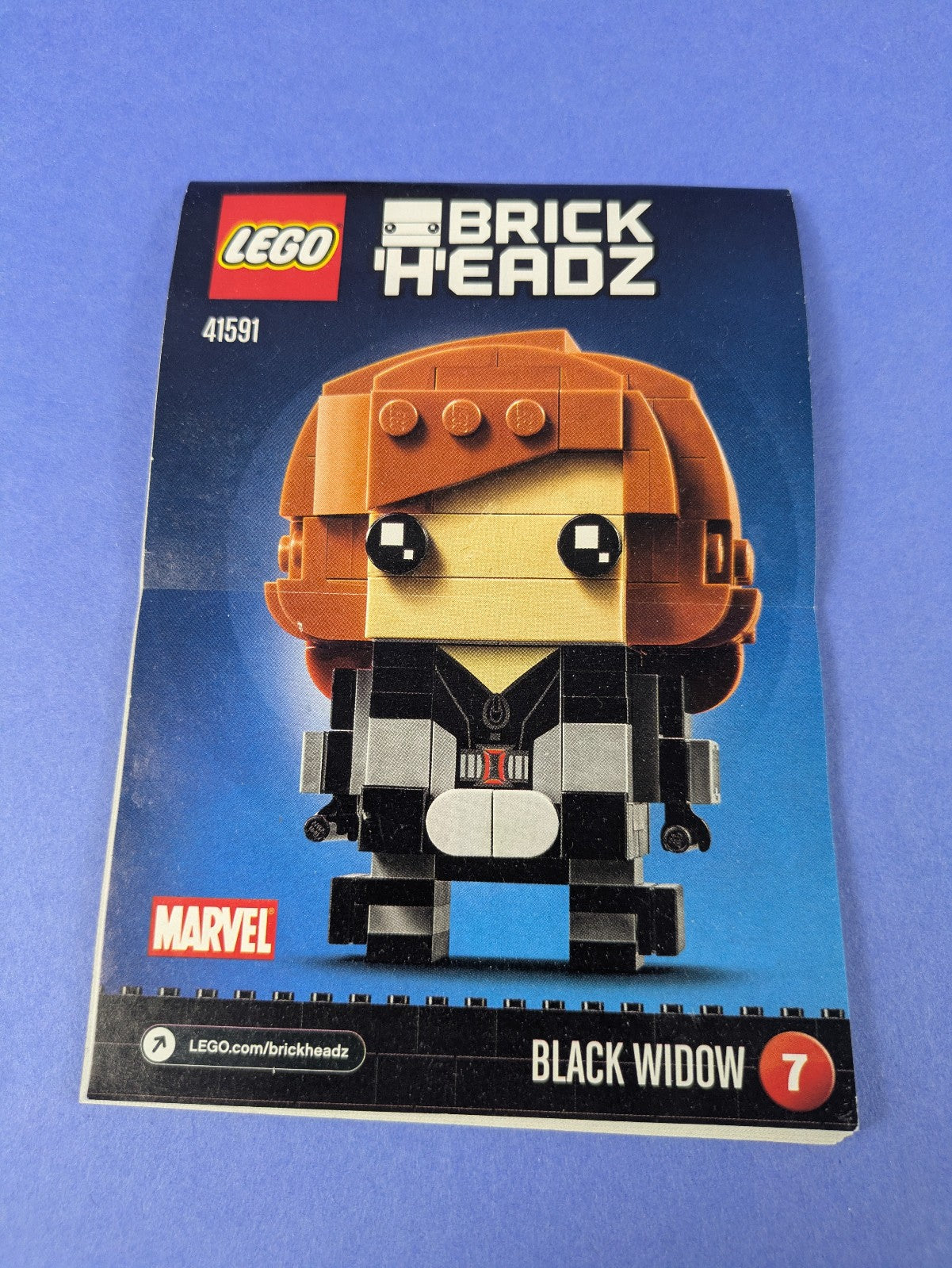 LEGO BrickHeadz Super Heroes Black Widow 41591 Complete Set Pre-Owned