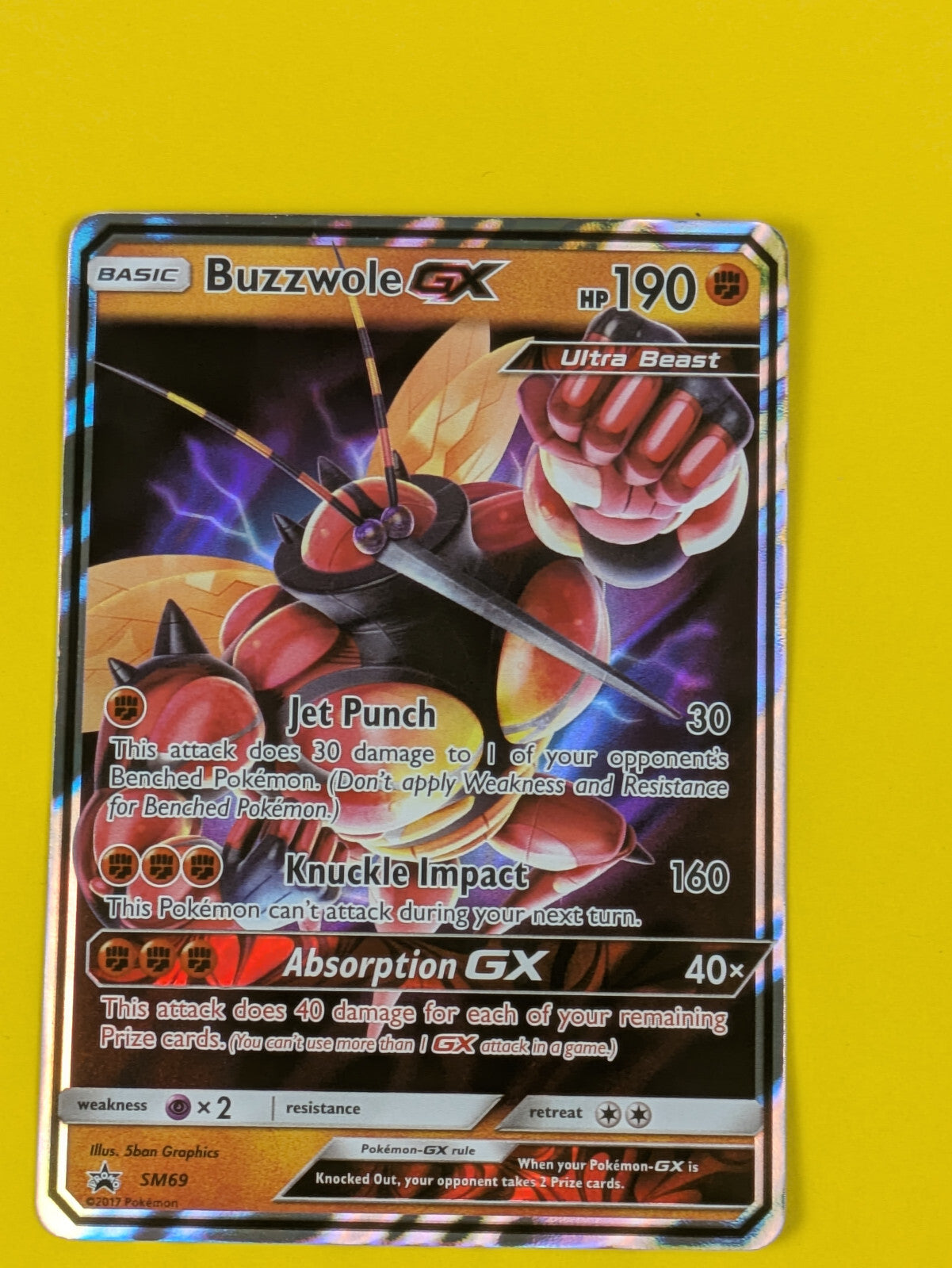 Buzzwole GX - SM69 - Ultra Rare Promo Sun & Moon Promos - Pokemon Card - NM