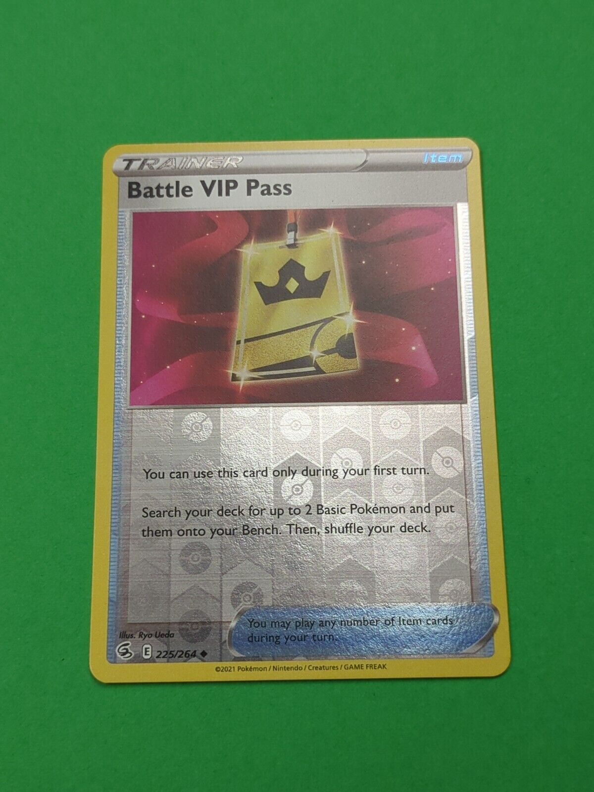 Battle VIP Pass - 225/264 - Uncommon Reverse Holo Fusion Strike - Poke Collector's Kingdom Battle VIP Pass - 225/264 - Uncommon Reverse Holo Fusion Strike - Poke Collector's Kingdom