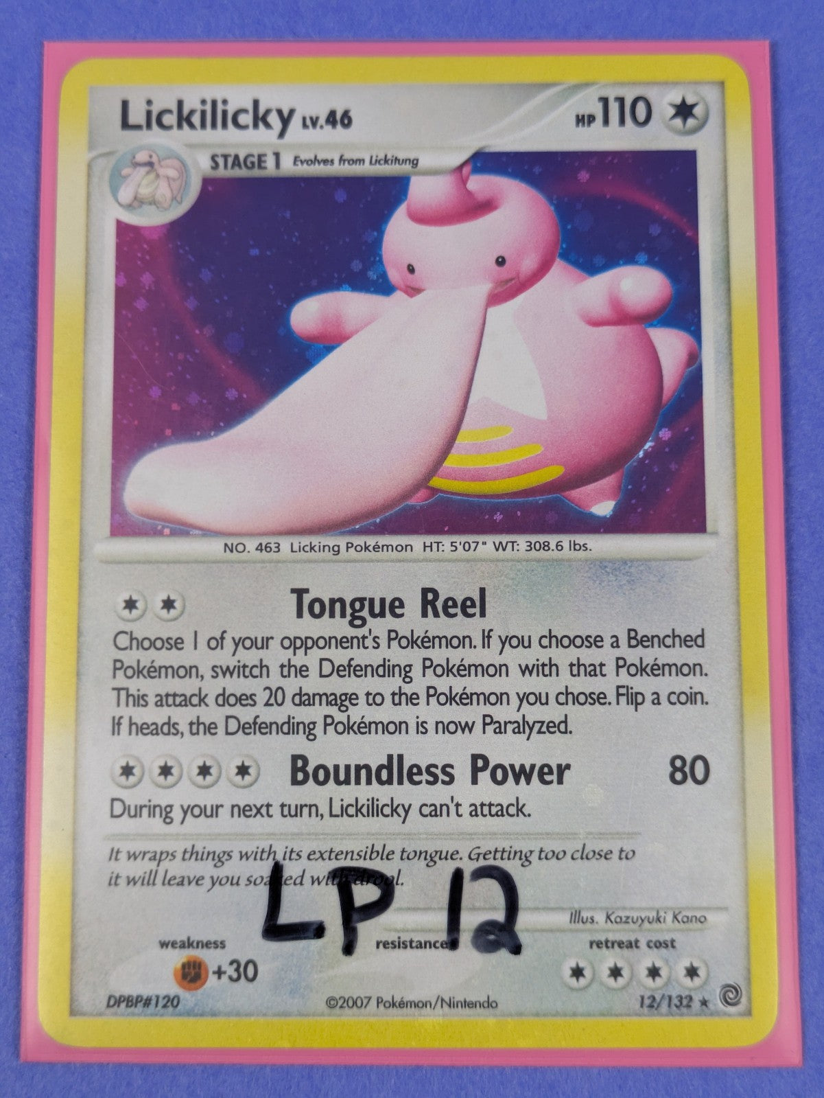 Lickilicky - 12/132 - Holo Rare Secret Wonders - Pokemon Card - LP