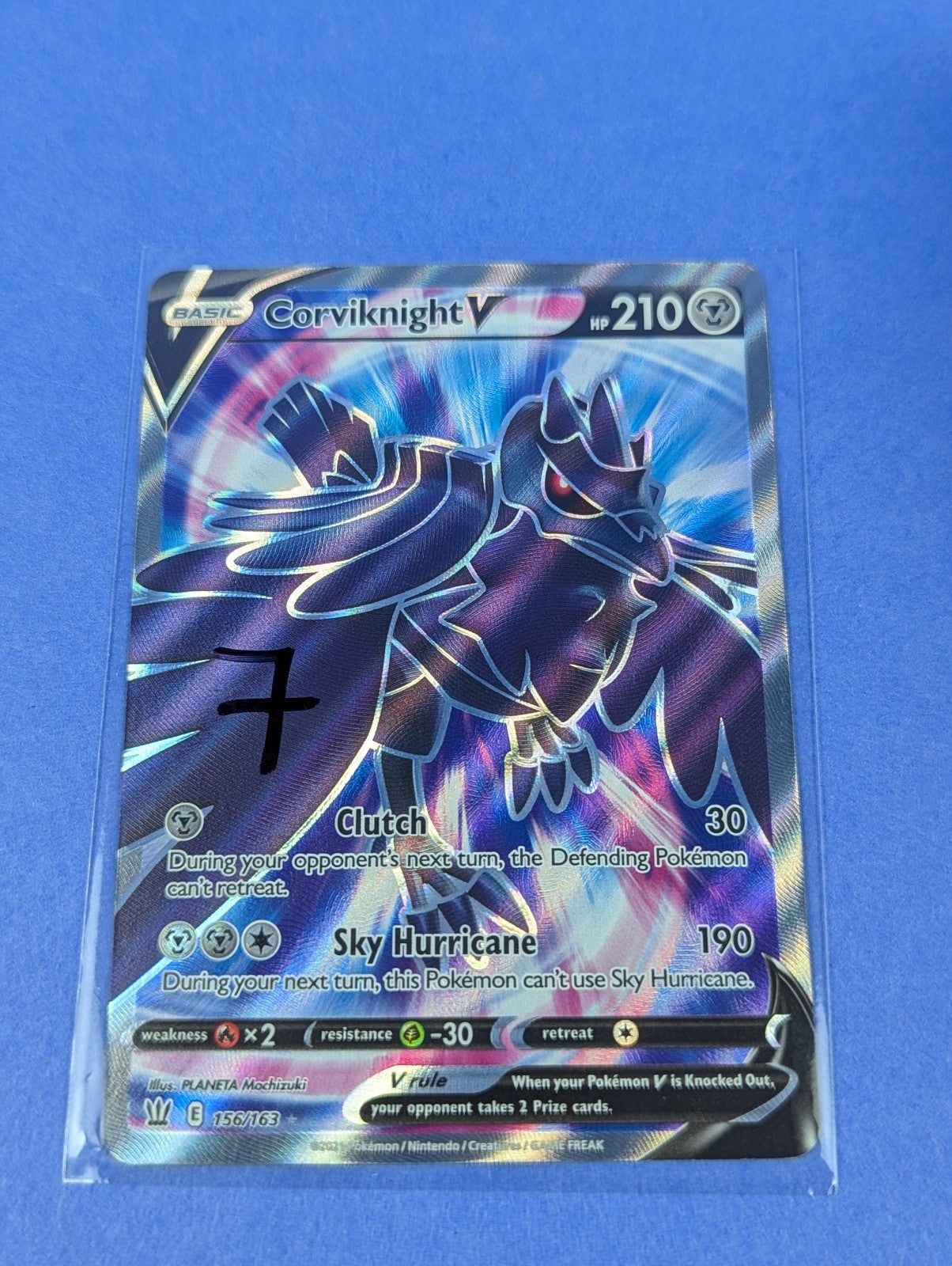 Corviknight V - 156/163 - Full Art Ultra Rare Holo Battle Styles - Pokemon - NM