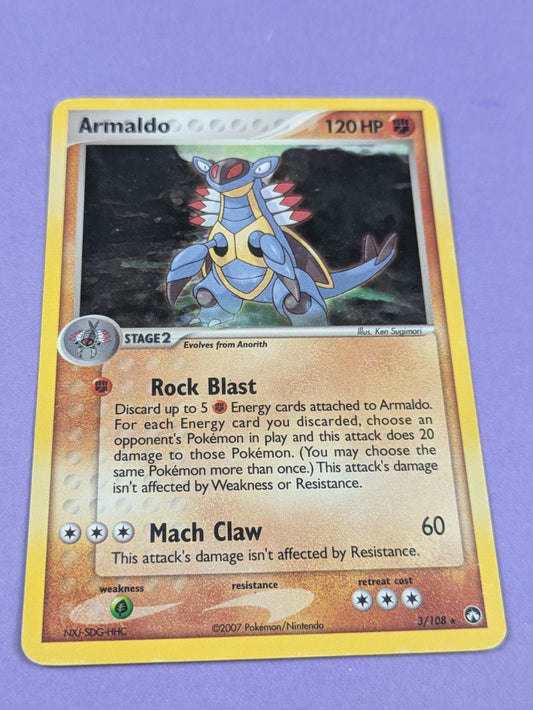 Armaldo - 3/108 - Rare Power Keepers - Pokemon Card - MP