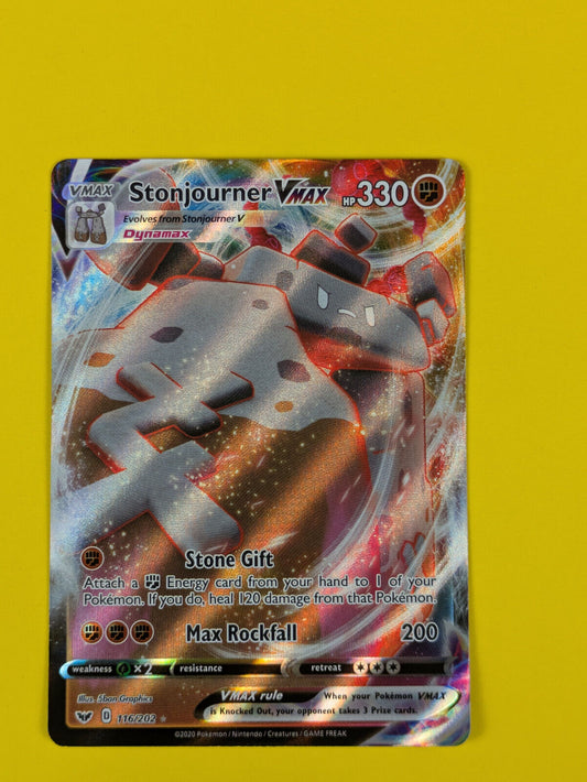 Stonjourner VMAX - 116/202 - Ultra Rare Sword & Shield - Pokemon Card - NM