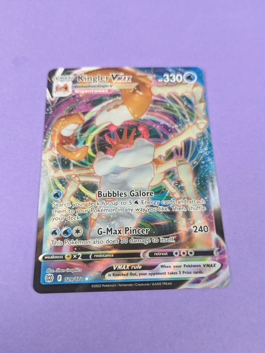Kingler VMAX - 029/172 - Ultra Rare Brilliant Stars - Pokemon Card - NM