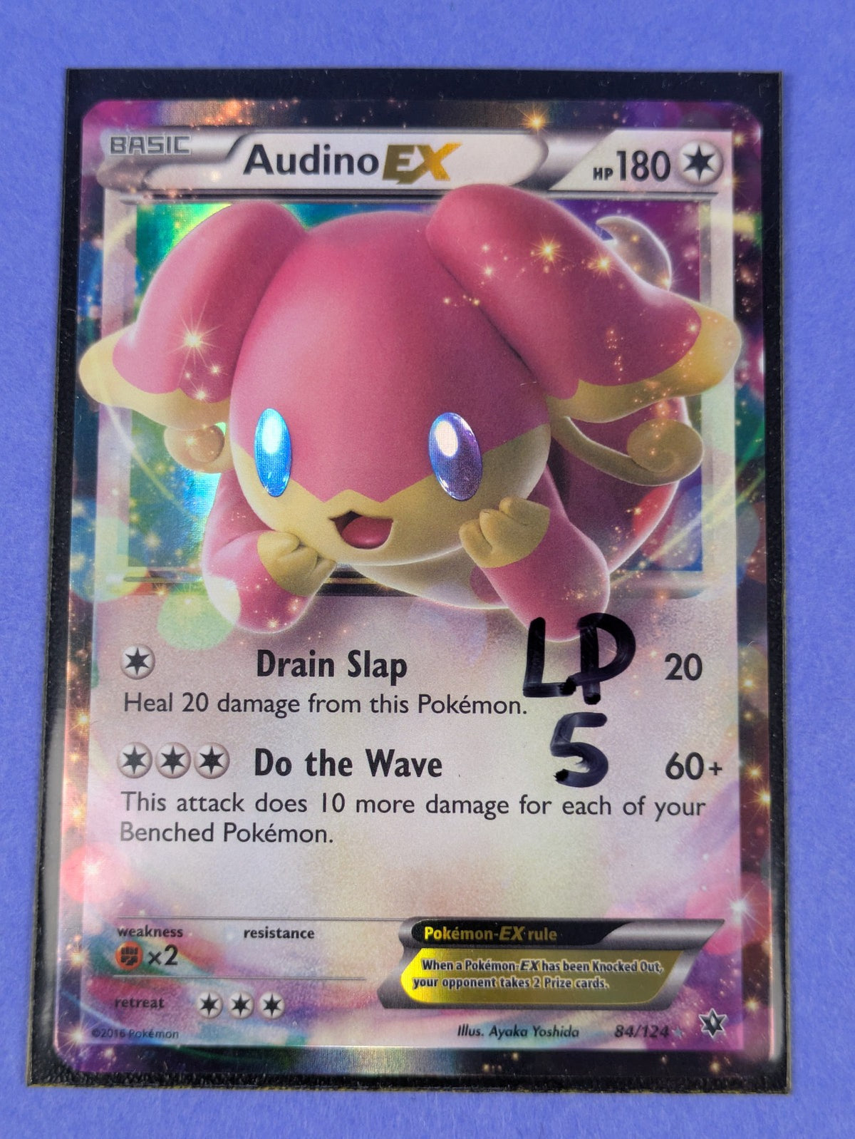 Audino EX - 84/124 - Ultra Rare Fates Collide - Pokemon Card - LP