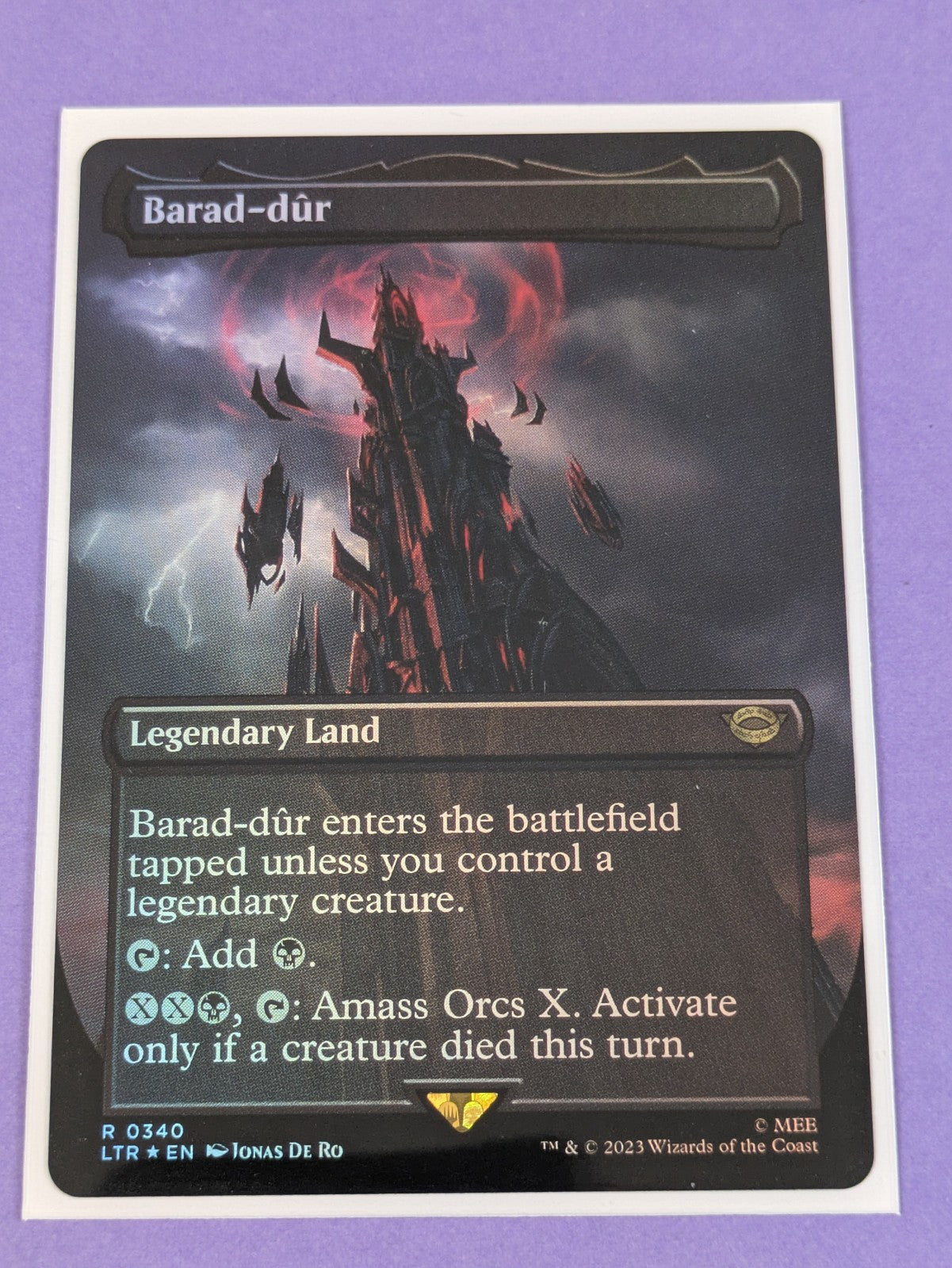 MTG: The Lord of the Rings: Barad-dûr Borderless Foil #0340 Rare - NM