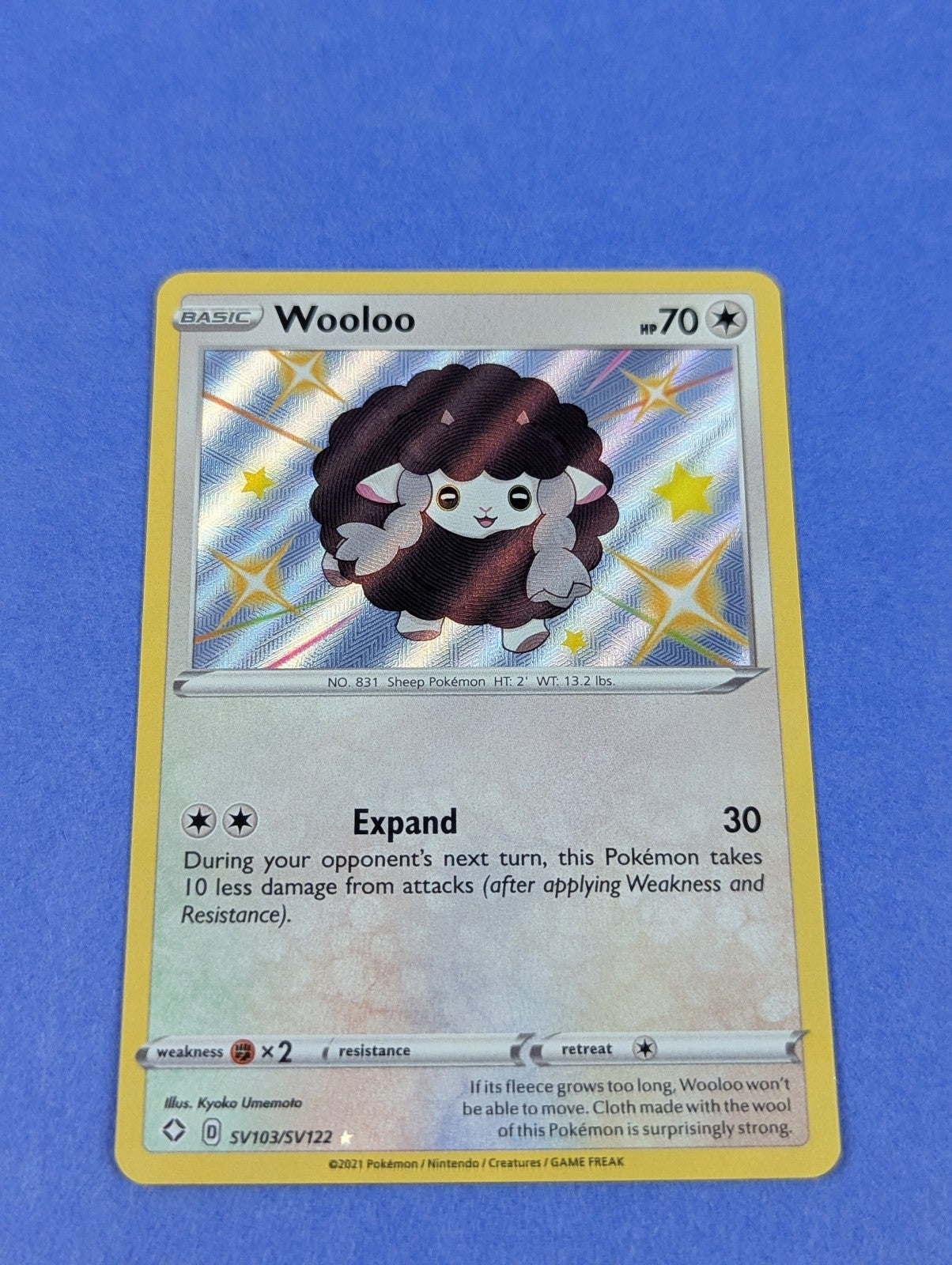 Wooloo - SV103/SV122 - Shiny Rare Shining Fates - Pokemon Card - NM