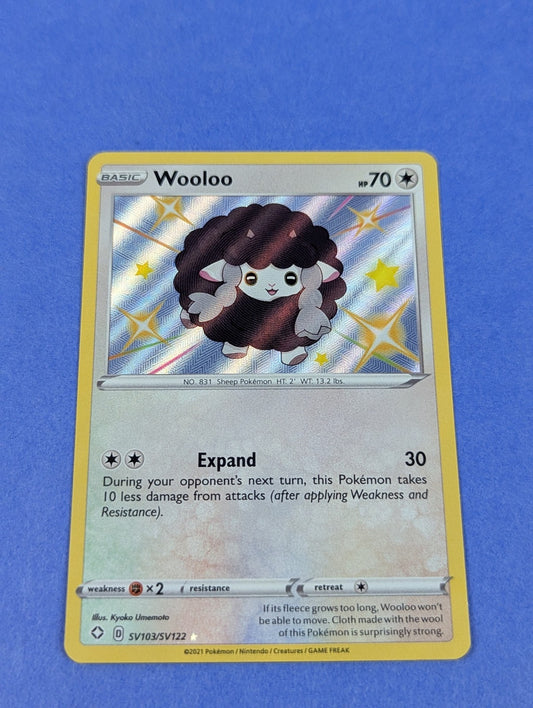 Wooloo - SV103/SV122 - Shiny Rare Shining Fates - Pokemon Card - NM