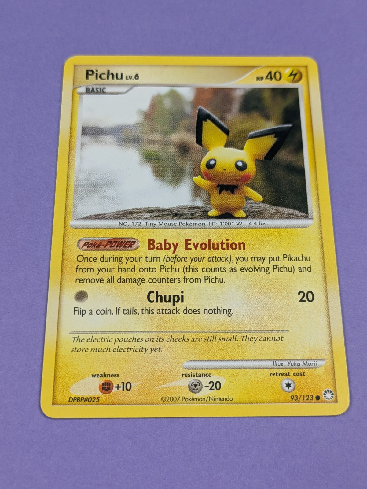 Pichu - 93/123 - Common Mysterious Treasures - Pokemon Card - LP