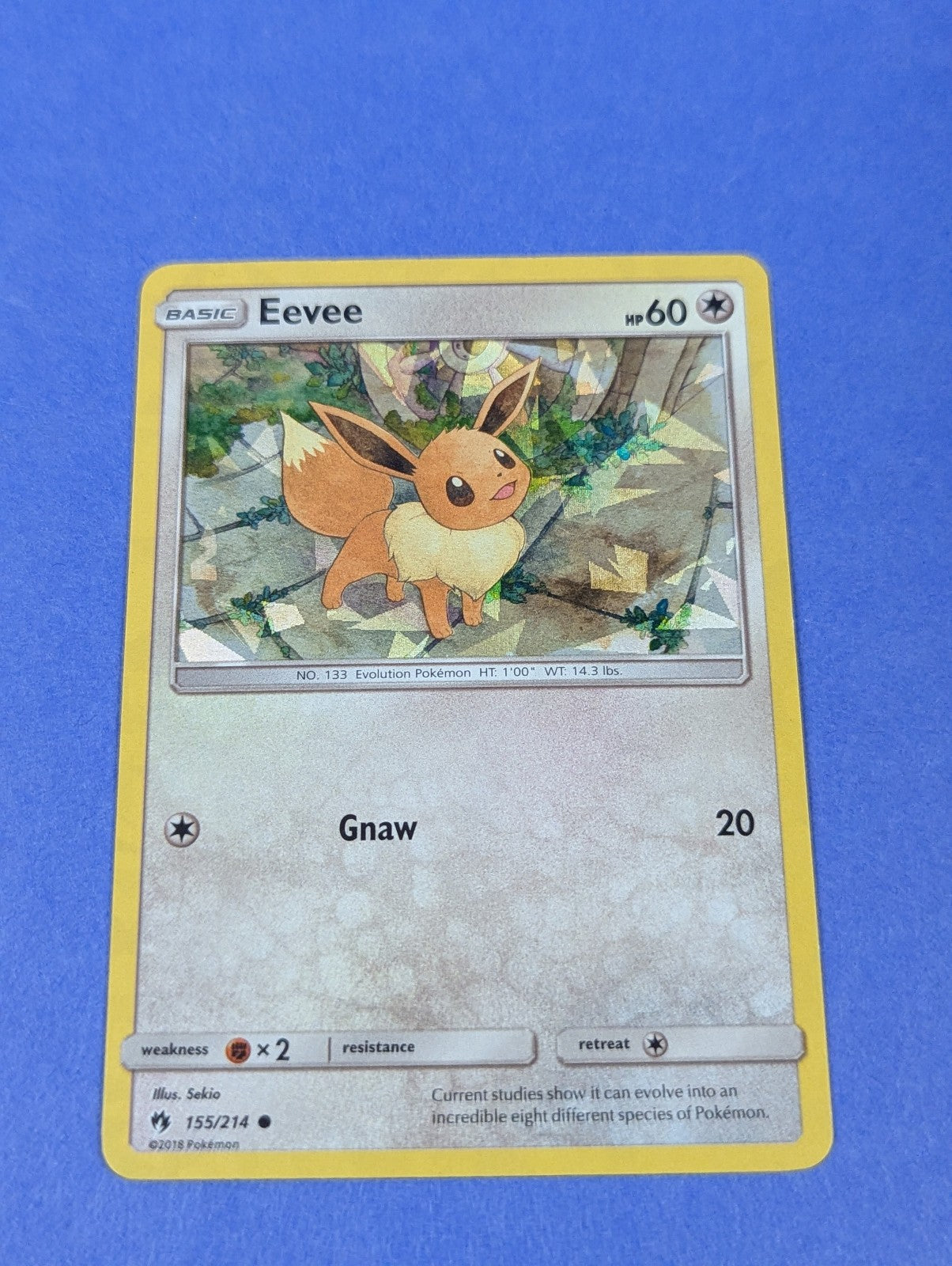 Eevee - 155/214 - Shattered Holo Rare Theme Deck Exclusive - Pokemon Card - NM