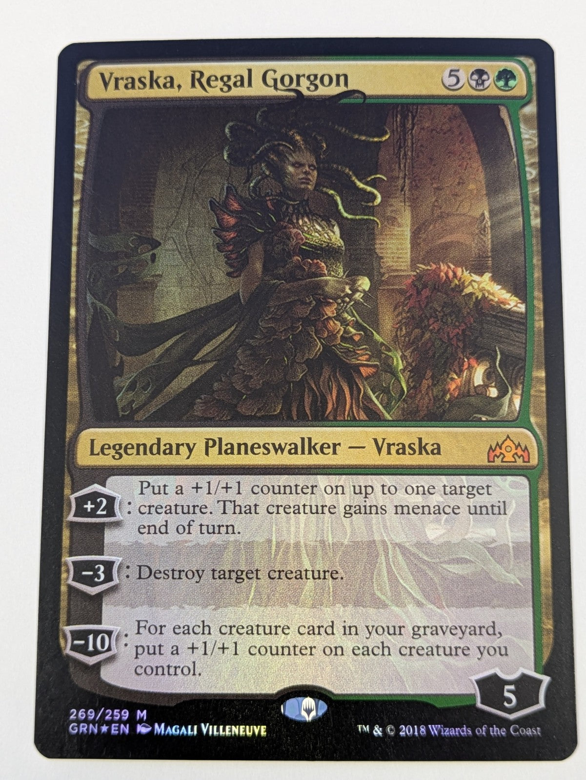 MTG Magic: Guilds of Ravnica: Vraska, Regal Gorgon Foil #269/259 Mythic - NM