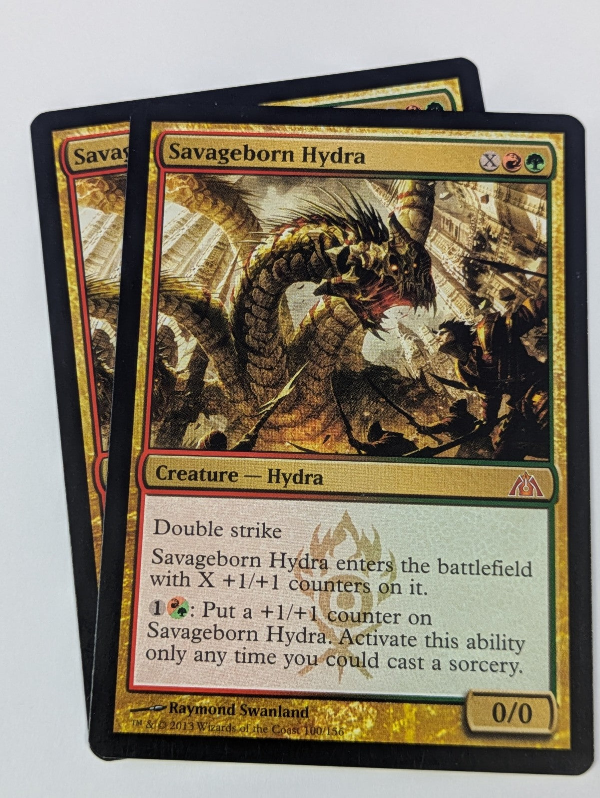 MTG Magic: Dragon's Maze: Savageborn Hydra #100/156 Mythic - LP