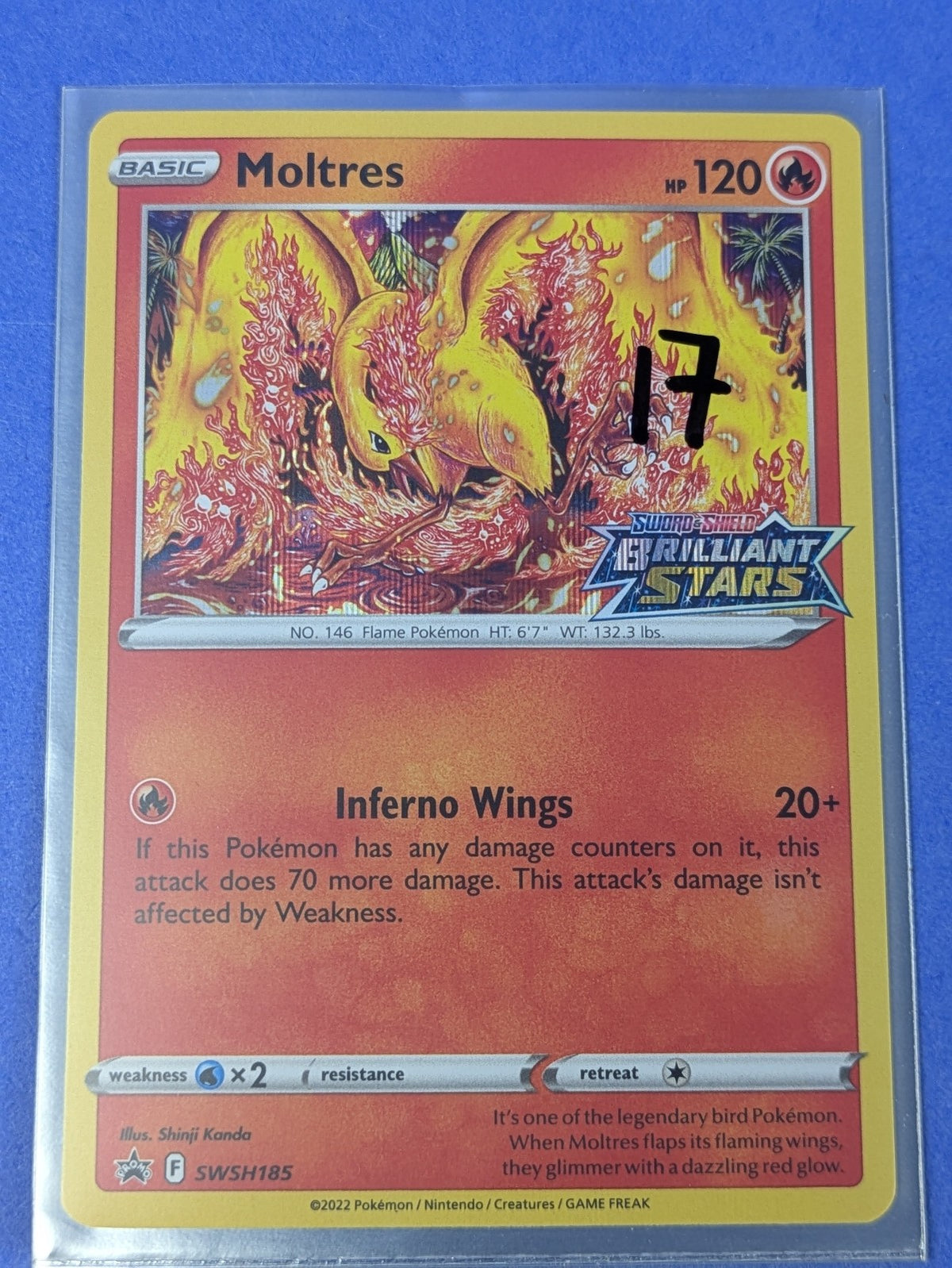 Moltres - SWSH185 - Pre-Release Promo Sword & Shield Promos - Pokemon - NM