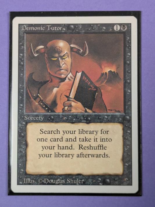 MTG Magic The Gathering: Revised Edition: Demonic Tutor Uncommon - NM