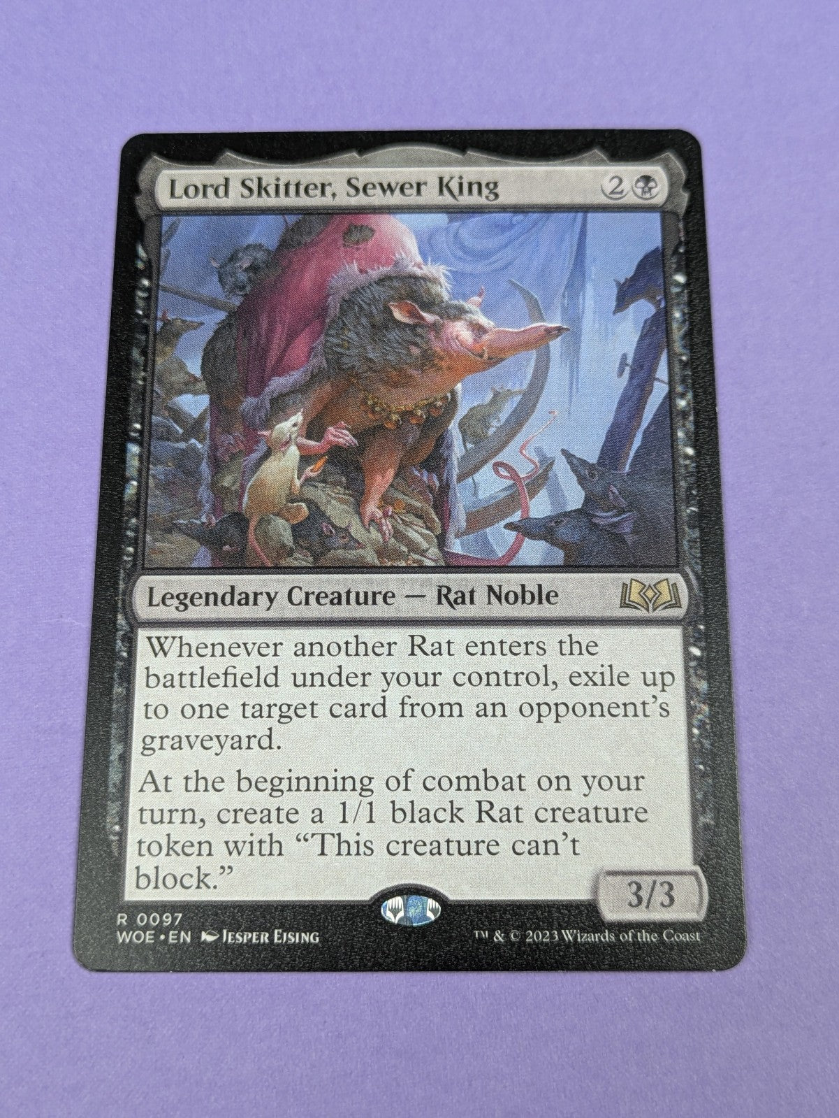 MTG Magic: Wilds of Eldraine: Lord Skitter, Sewer King #0097 Rare - NM