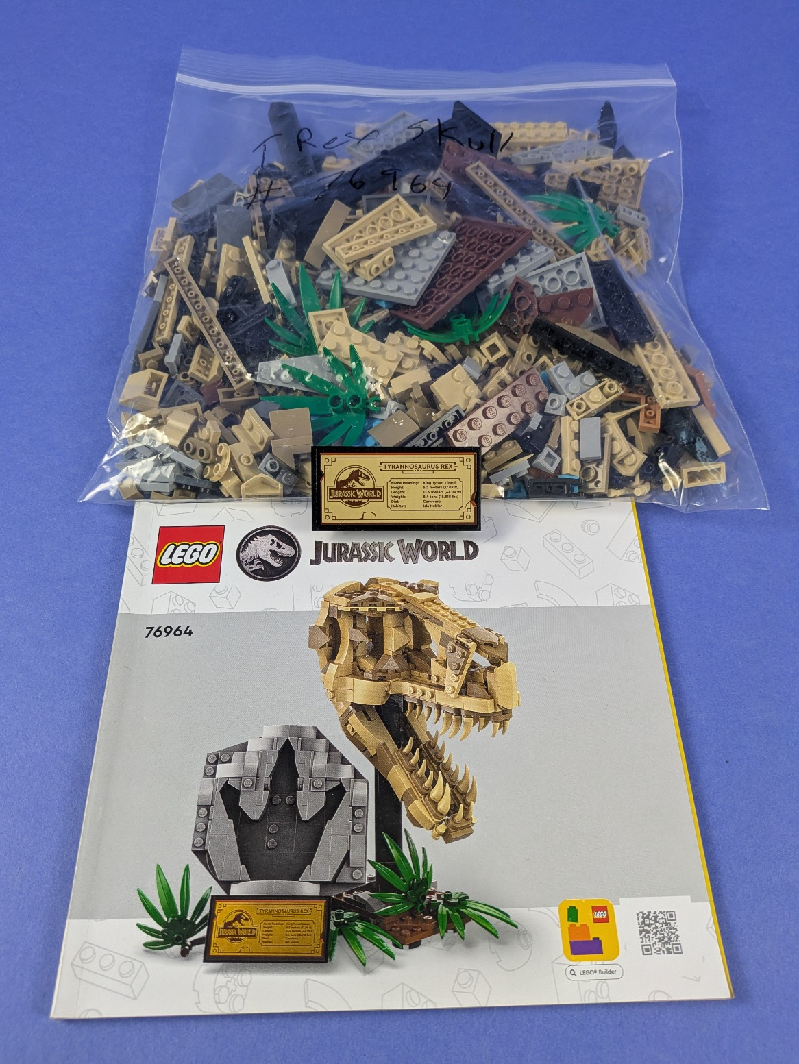 LEGO Jurassic World Dinosaur Fossils: T. rex Skull 76964 Complete Set Pre-Owned