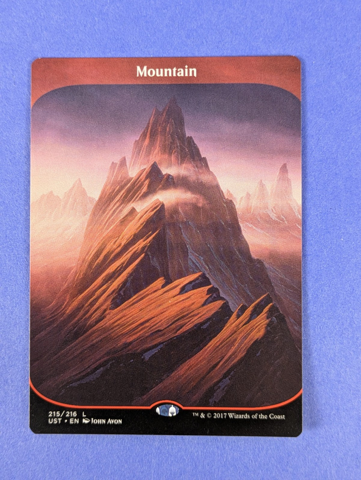 MTG Magic: Unstable: Mountain Full Art #215/216 Land - NM