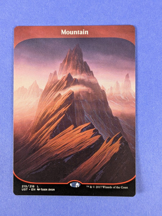 MTG Magic: Unstable: Mountain Full Art #215/216 Land - NM