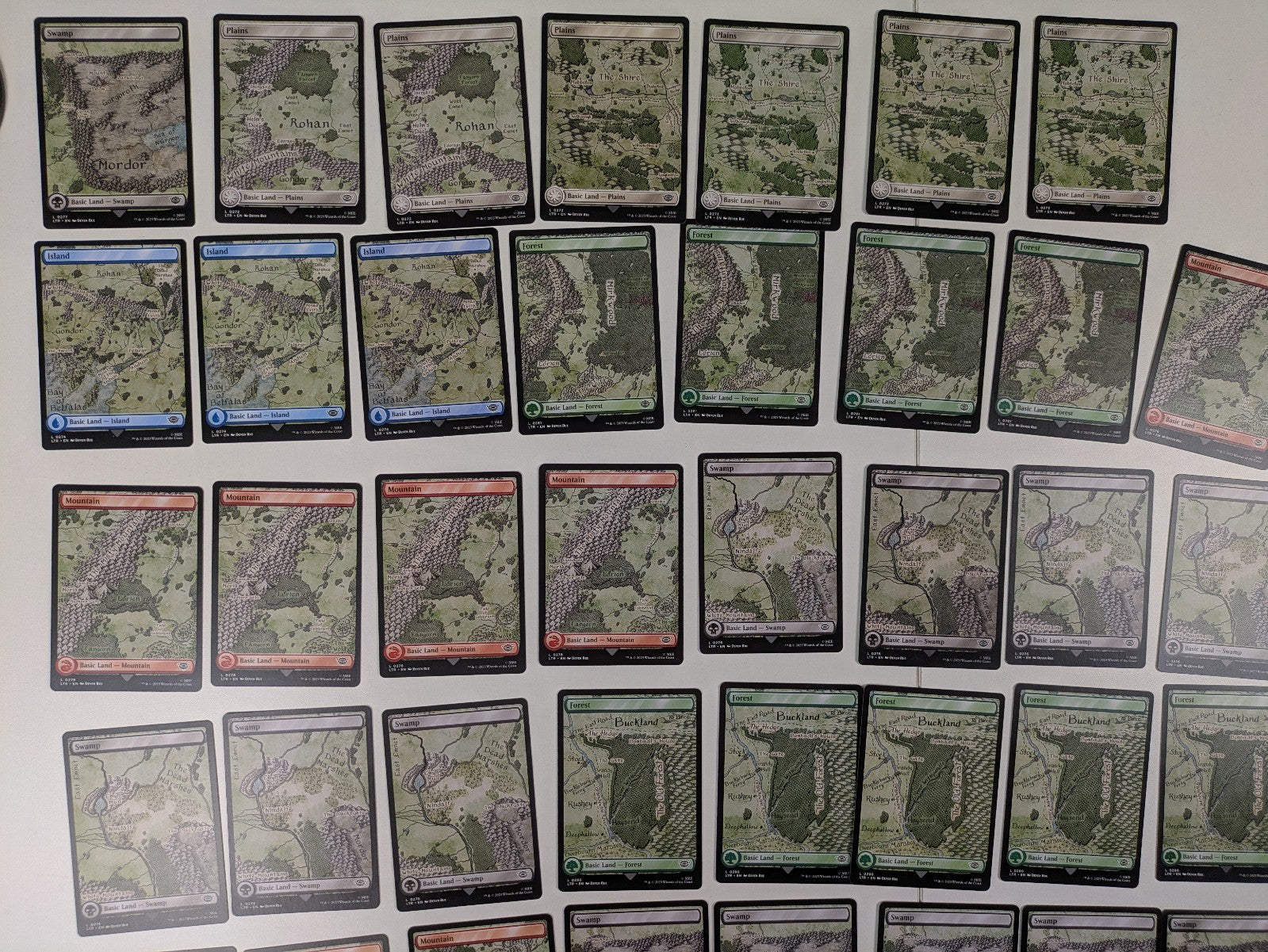 MTG: The Lord of the Rings: Mountain Forest Island Plains Swamp - 39X BASIC LAND