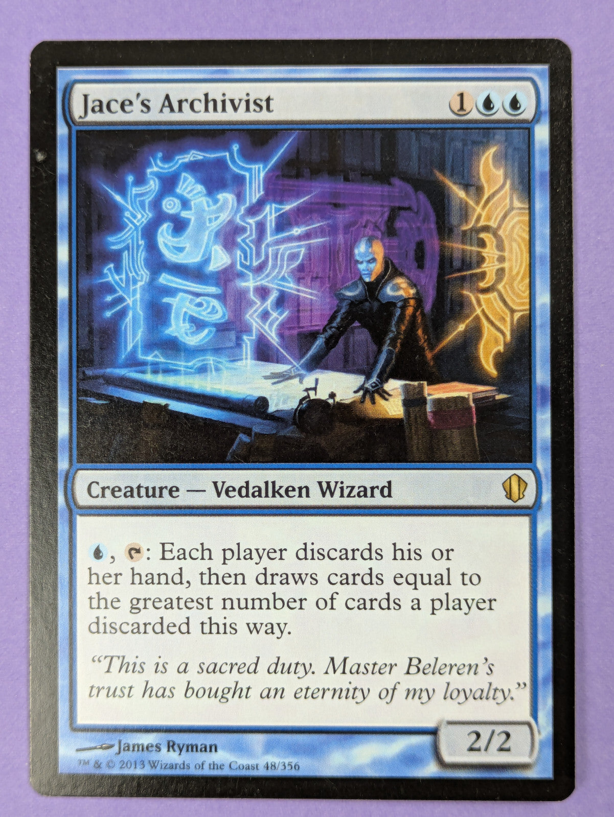 MTG Magic The Gathering: Commander 2013: Jace's Archivist #48/356 Rare - LP