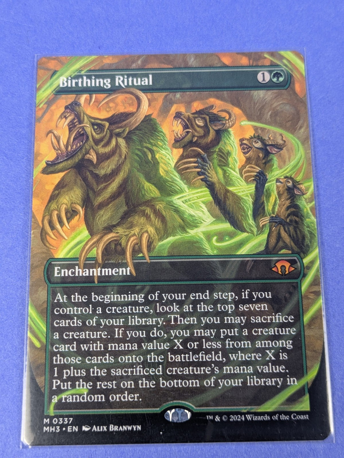 MTG Magic: Modern Horizons 3: Birthing Ritual Borderless #0337 Mythic - NM