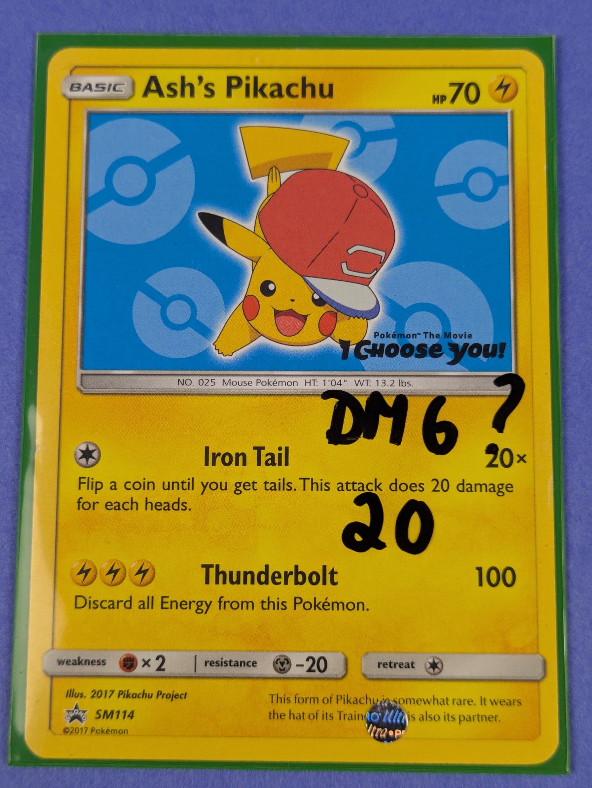 Ash's Pikachu - SM114 - Promo Sun & Moon Promos - Pokemon Card - DMG