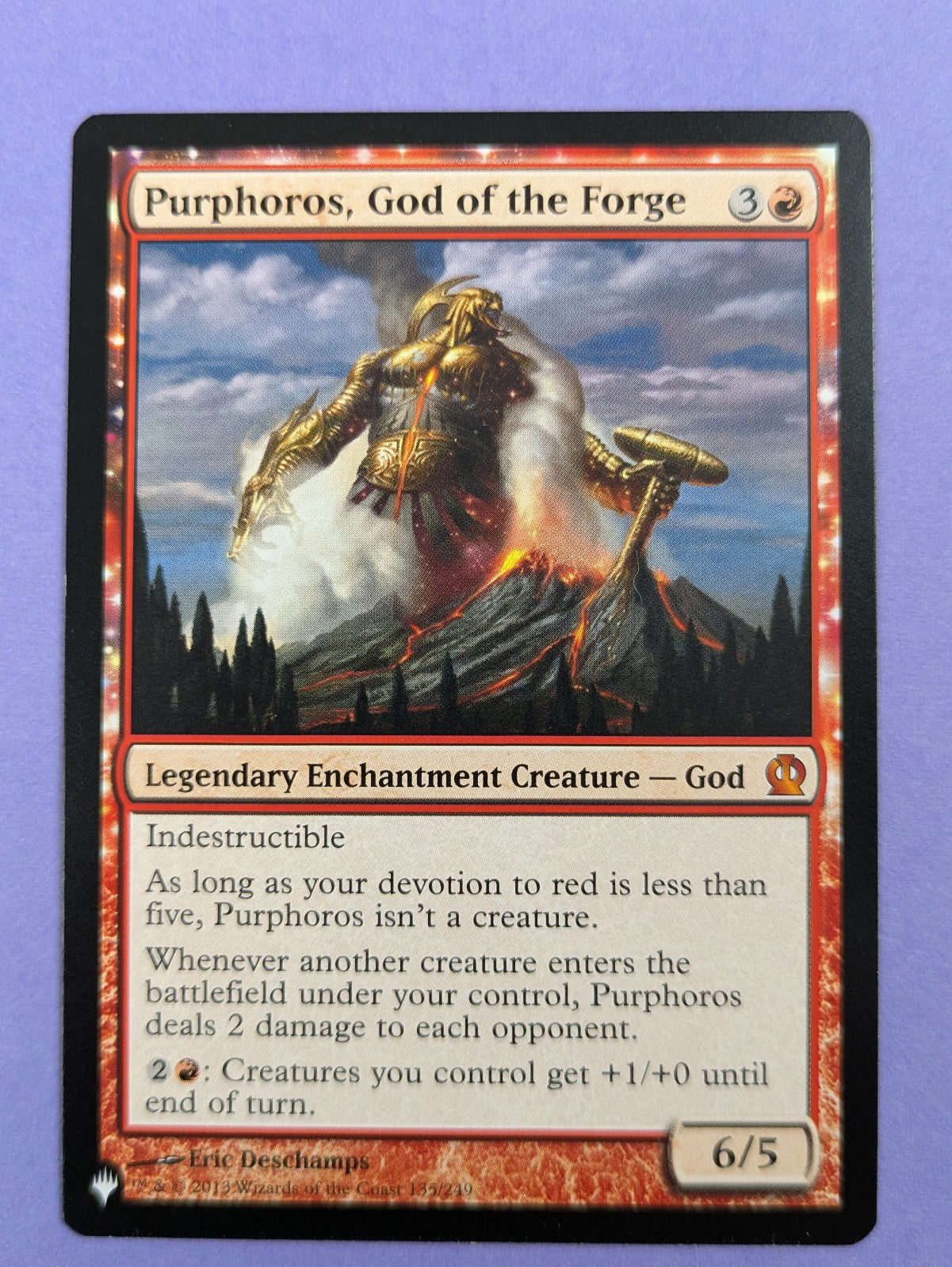 MTG Magic: The List: Purphoros, God of the Forge Reprint #135/249 Mythic - NM