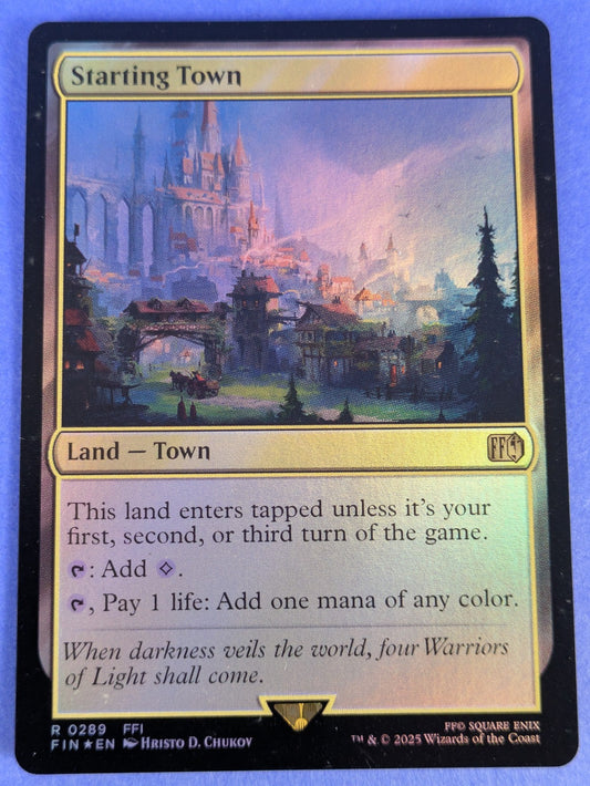 MTG Magic: FINAL FANTASY: Starting Town Foil #0289 Rare - NM
