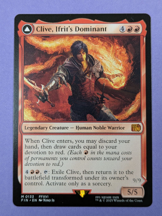 MTG Magic: FINAL FANTASY: Clive, Ifrit's Dominant #0133 Mythic - NM
