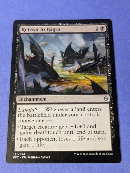 MTG Magic: Battle for Zendikar: Retreat to Hagra #121/274 Uncommon - LP