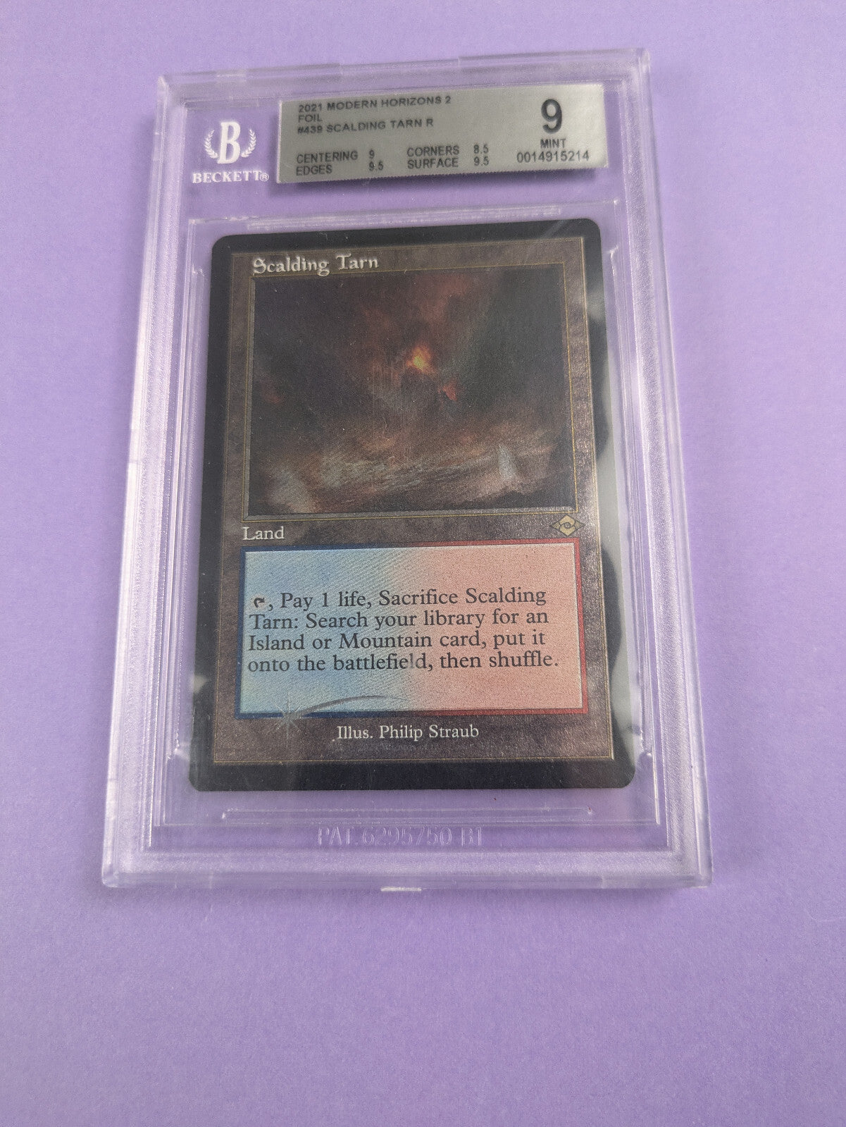 MTG: Modern Horizons 2: Scalding Tarn - Retro Frame Foil Rare #439 - NM BGS 9