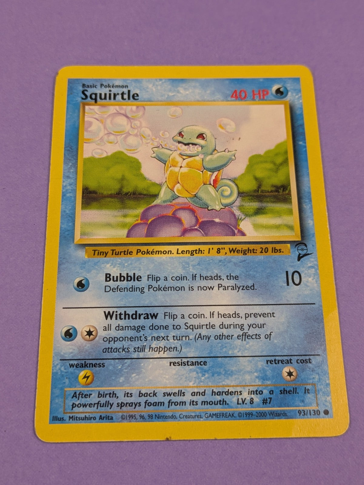Squirtle - 93/130 - Common Base Set 2 - Pokemon Card - MP