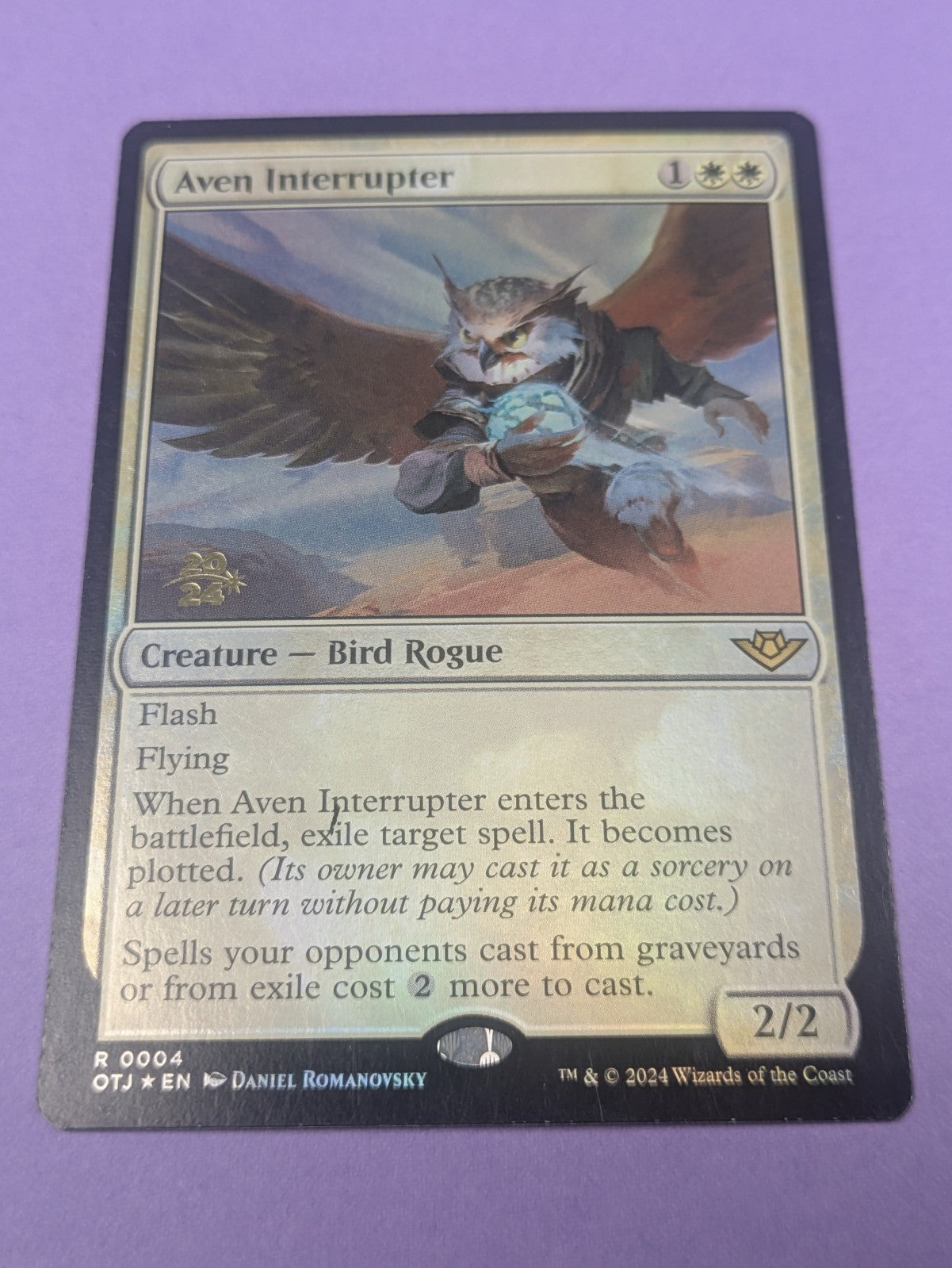 MTG: Outlaws of Thunder Junction: Promos: Aven Interrupter Foil #0004 Rare - LP