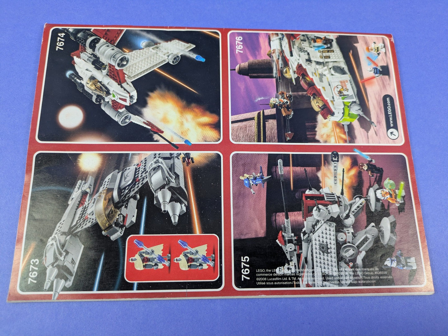 LEGO Star Wars Republic Attack Gunship 7676 Complete Set Pre-Owned