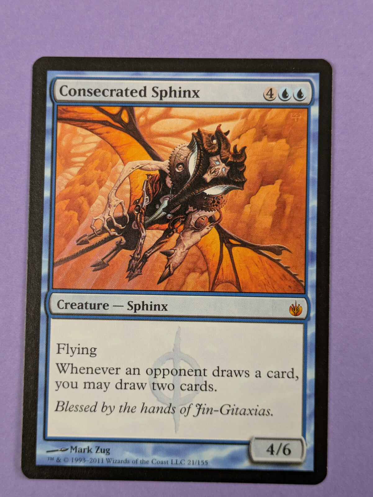 MTG Magic: Mirrodin Besieged: Consecrated Sphinx Mythic #21/155 - NM