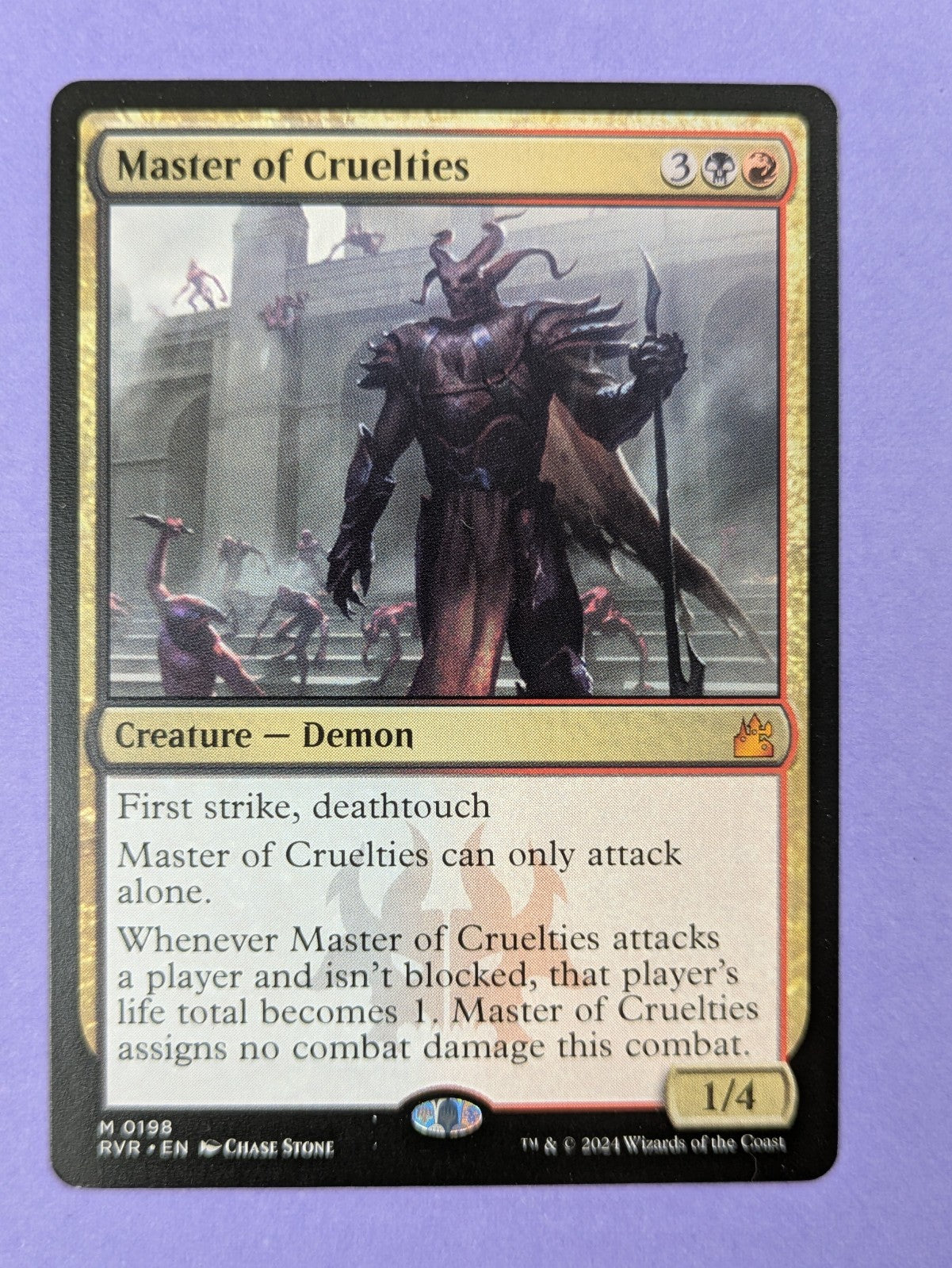 MTG Magic: Ravnica Remastered: Master of Cruelties #0198 Mythic - NM