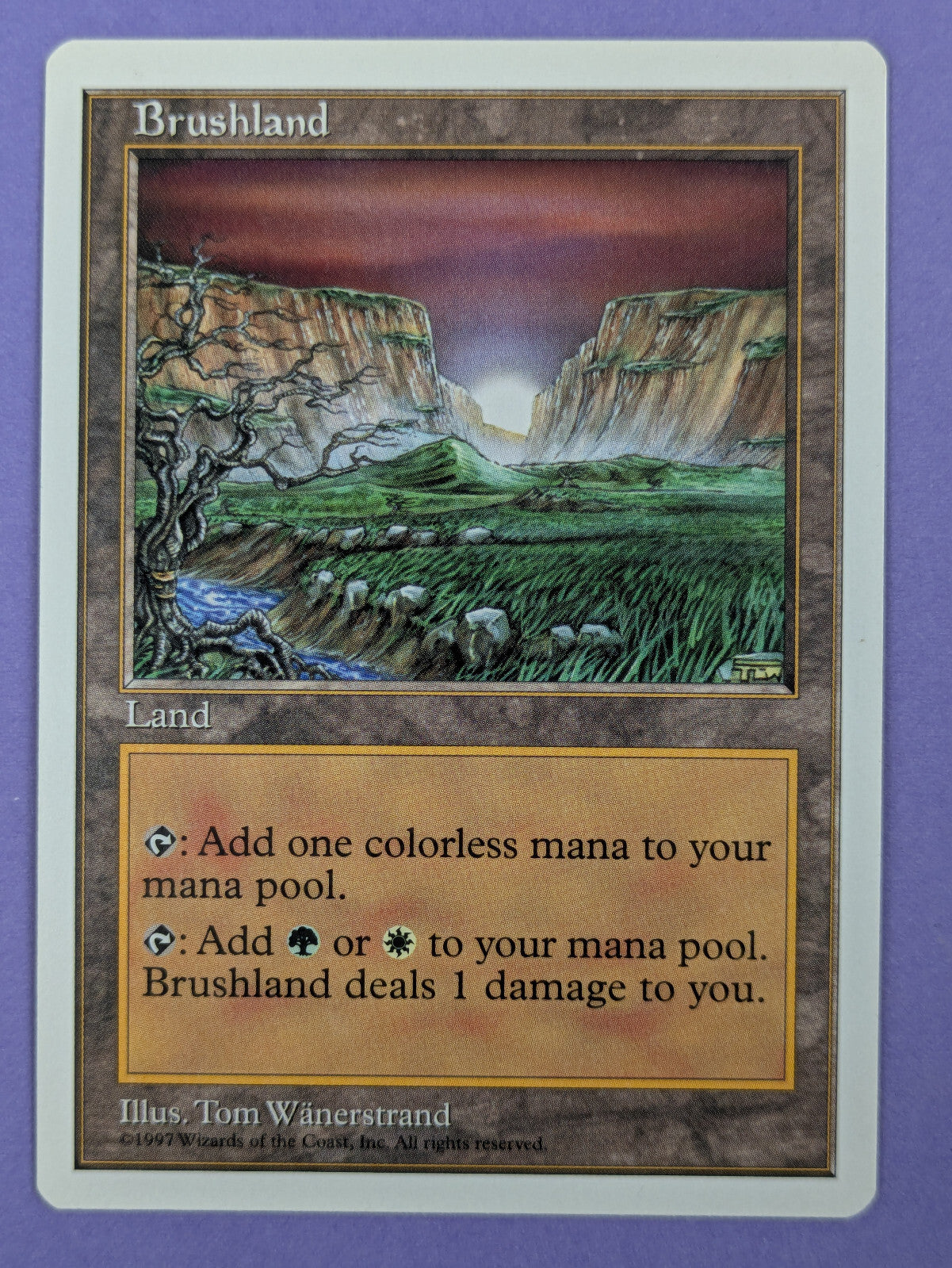 MTG Magic The Gathering: Fifth Edition (5ED): Brushland Rare - LP