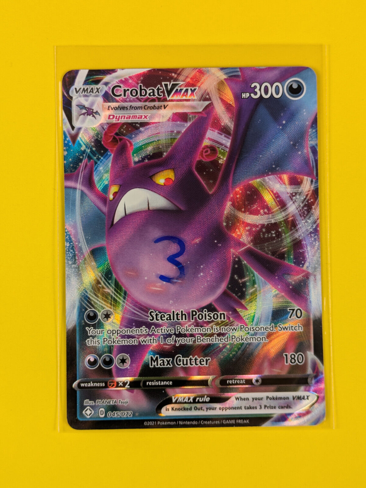 Crobat VMAX - 045/072 - Ultra Rare Shining Fates - Pokemon Card - NM
