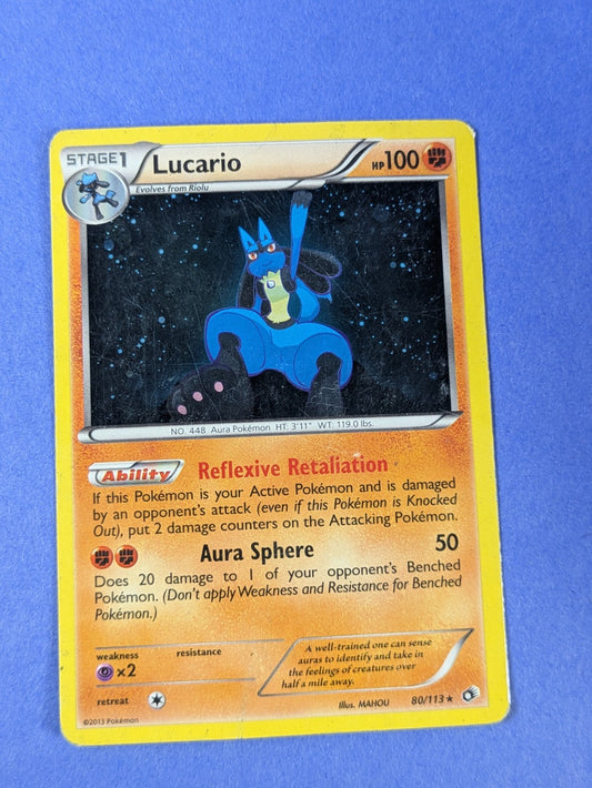 Lucario - 80/113 - Alternate Holo Promo Legendary Treasure - Pokemon Card - DMG
