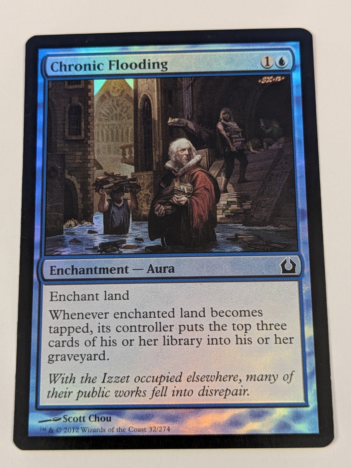 MTG Magic: Return to Ravnica: Chronic Flooding Foil #32/274 Common - LP