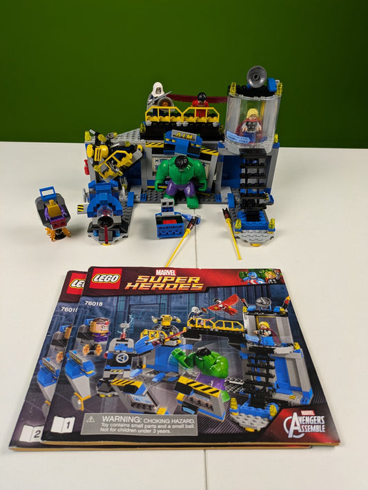 Lego Super Heroes: Avengers Assemble: Hulk Lab Smash Set 76018 - Incomplete Set